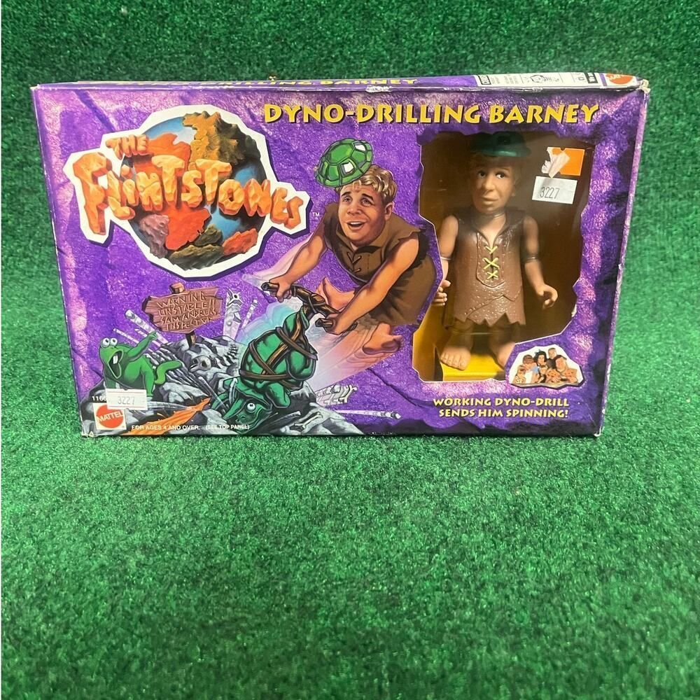 VTG The Flintstones Dyno-Drilling Barney Working Dyno-Drill Sends Him Spinning!